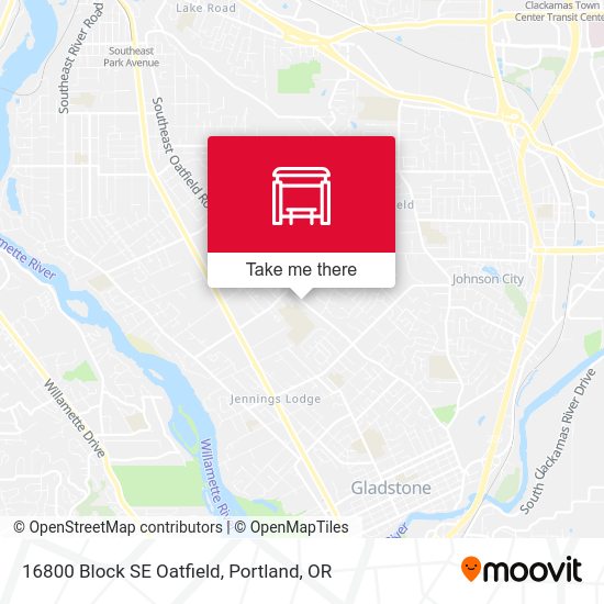 16800 Block SE Oatfield map