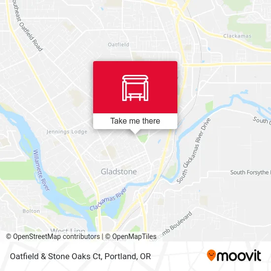 Oatfield & Stone Oaks Ct map
