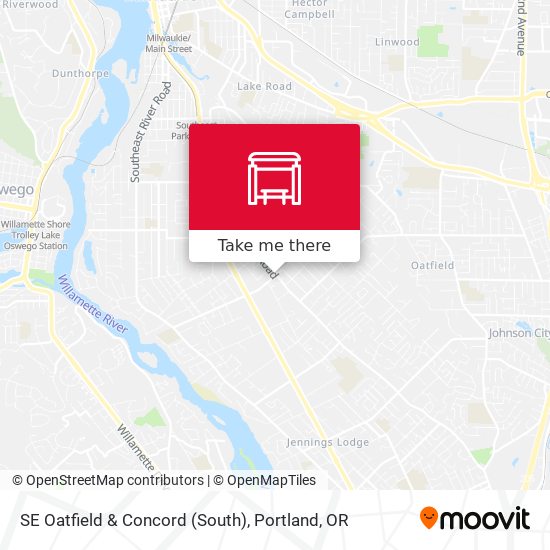 Mapa de SE Oatfield & Concord (South)