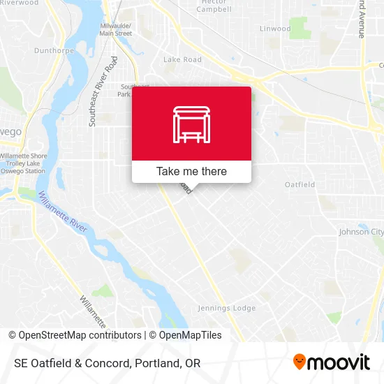 SE Oatfield & Concord map