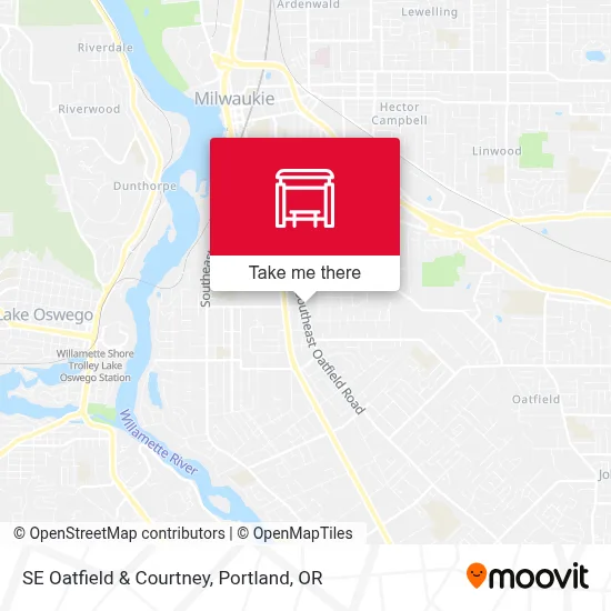 SE Oatfield & Courtney map