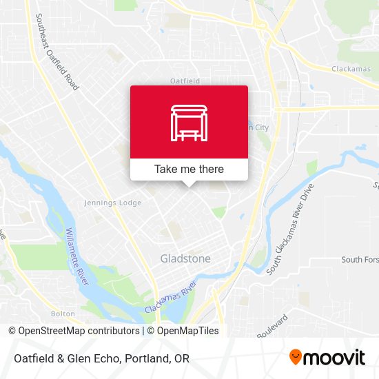 Oatfield & Glen Echo map