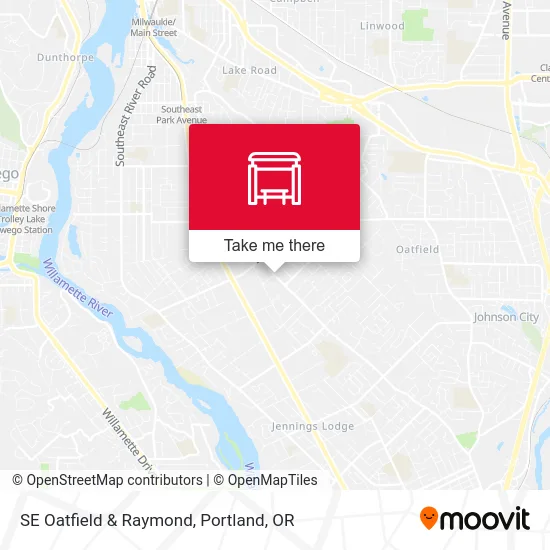 SE Oatfield & Raymond map