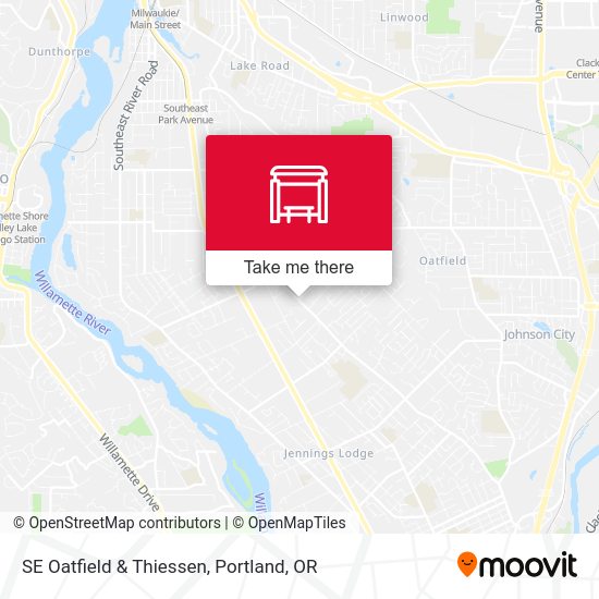 SE Oatfield & Thiessen map