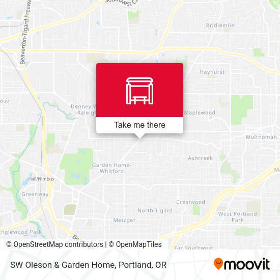 Mapa de SW Oleson & Garden Home