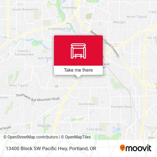 Mapa de 13400 Block SW Pacific Hwy