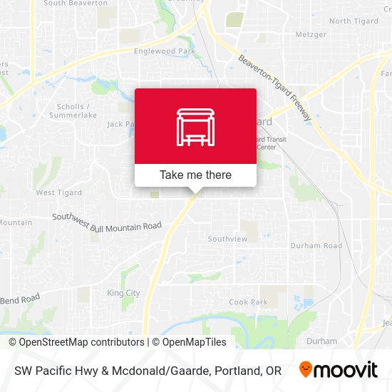 SW Pacific Hwy & Mcdonald / Gaarde map