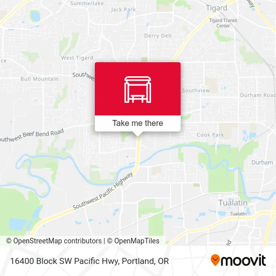 16400 Block SW Pacific Hwy map