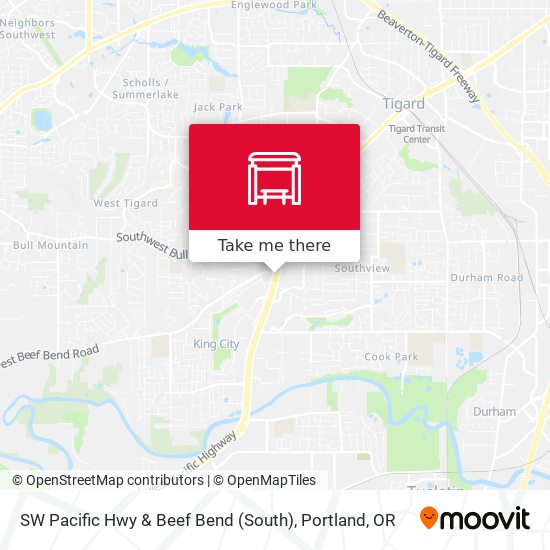 SW Pacific Hwy & Beef Bend (South) map