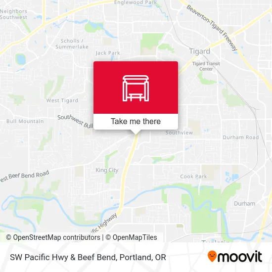 SW Pacific Hwy & Beef Bend map