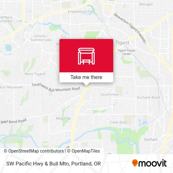 Mapa de SW Pacific Hwy & Bull Mtn