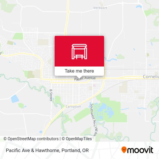 Pacific Ave & Hawthorne map