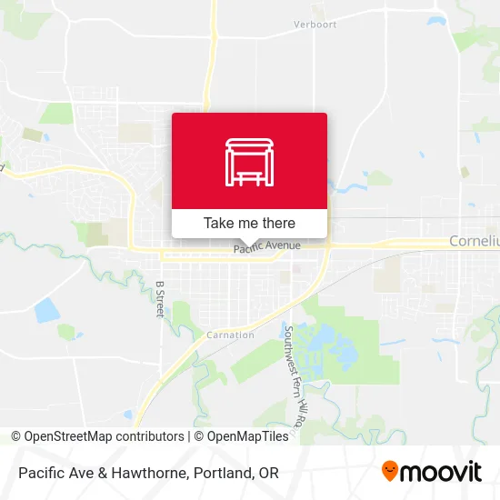 Pacific Ave & Hawthorne map