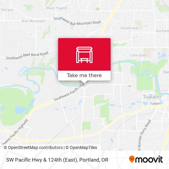 SW Pacific Hwy & 124th (East) map