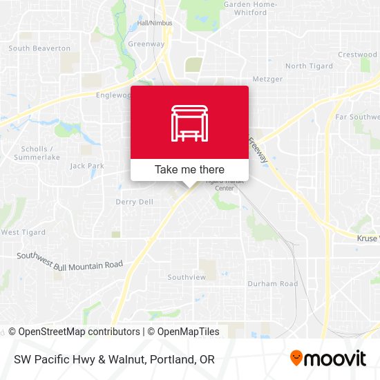 SW Pacific Hwy & Walnut map