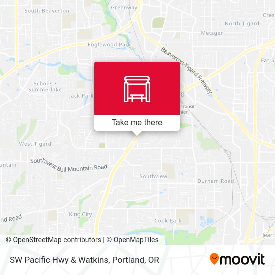 Mapa de SW Pacific Hwy & Watkins