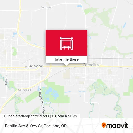 Pacific Ave & Yew St map