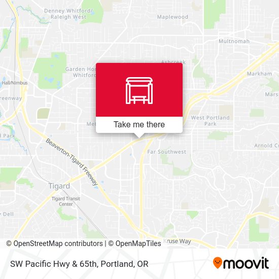SW Pacific Hwy & 65th map
