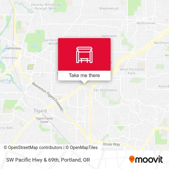 SW Pacific Hwy & 69th map