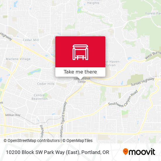 10200 Block SW Park Way (East) map