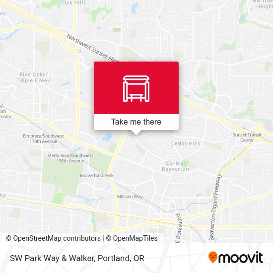 SW Park Way & Walker map
