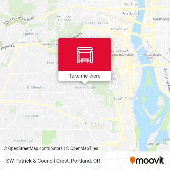 SW Patrick & Council Crest map