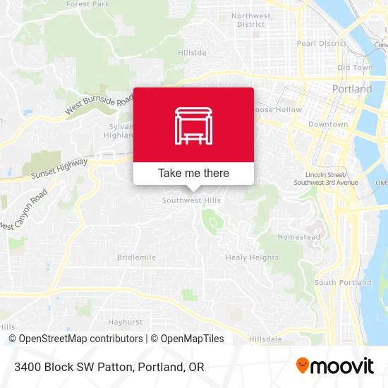 3400 Block SW Patton map