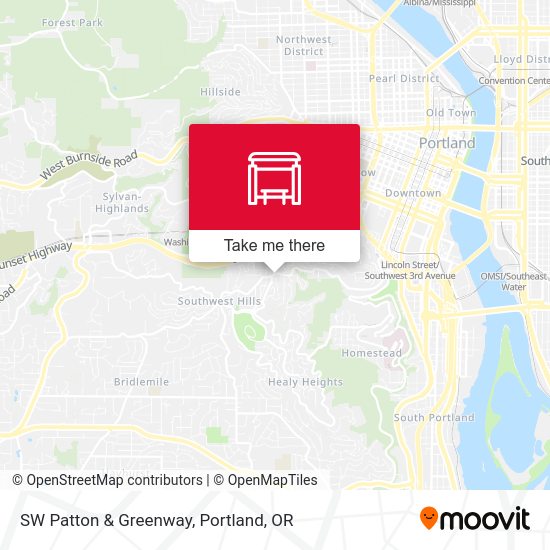 SW Patton & Greenway map
