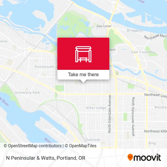 N Peninsular & Watts map
