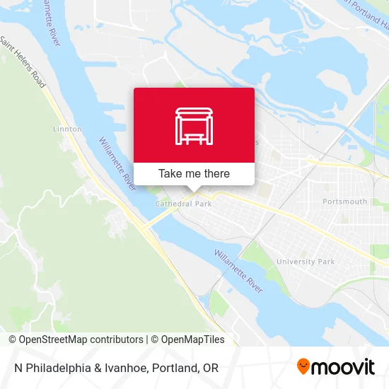 N Philadelphia & Ivanhoe map