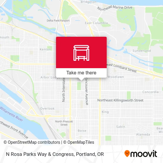 N Rosa Parks Way & Congress map