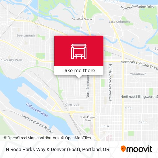 N Rosa Parks Way & Denver (East) map