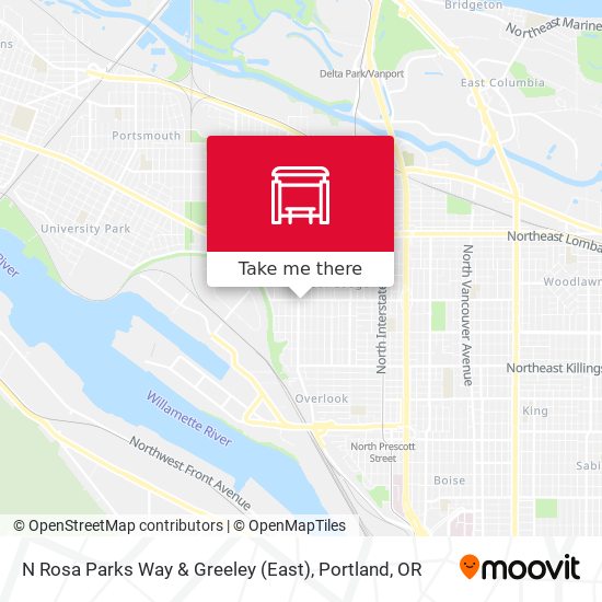 Mapa de N Rosa Parks Way & Greeley (East)
