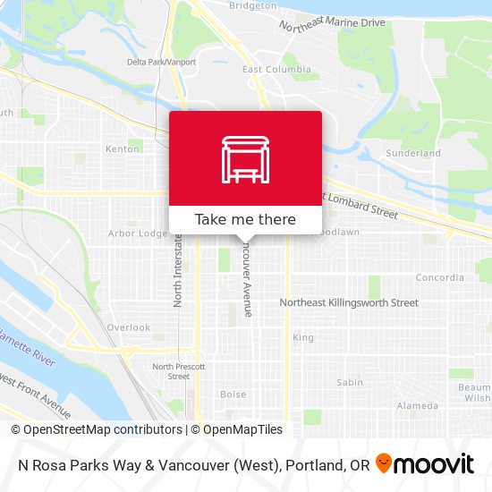 N Rosa Parks Way & Vancouver (West) map