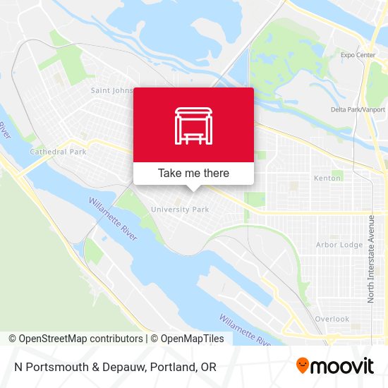 N Portsmouth & Depauw map