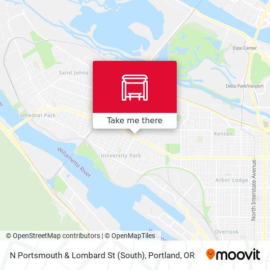 N Portsmouth & Lombard St (South) map