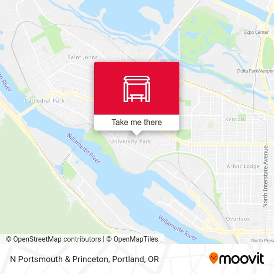 N Portsmouth & Princeton map