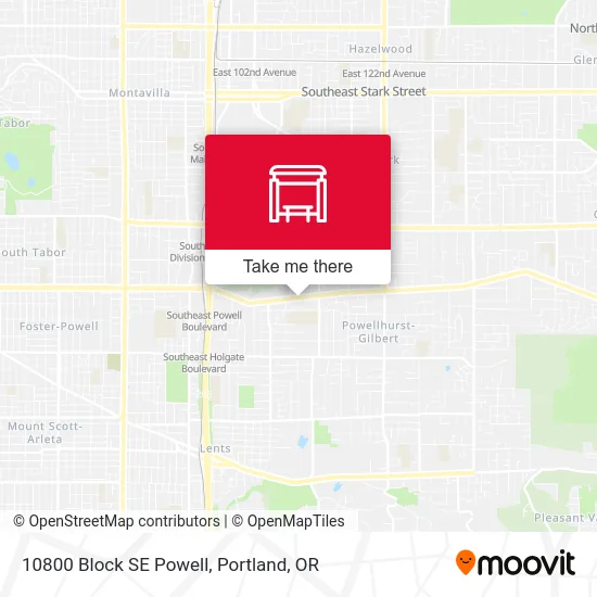 10800 Block SE Powell map