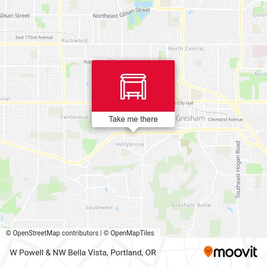 W Powell & NW Bella Vista map