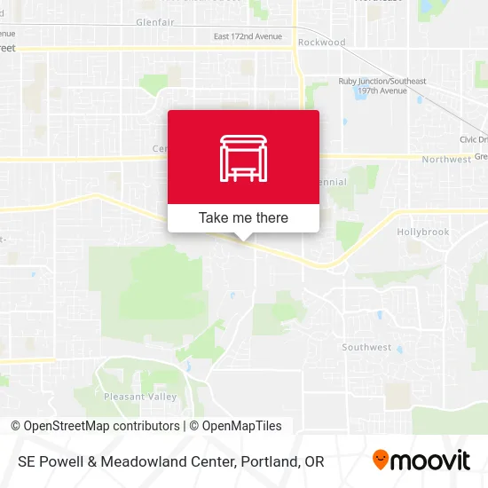 SE Powell & Meadowland Center map