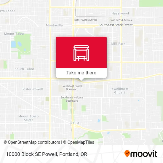 Mapa de 10000 Block SE Powell