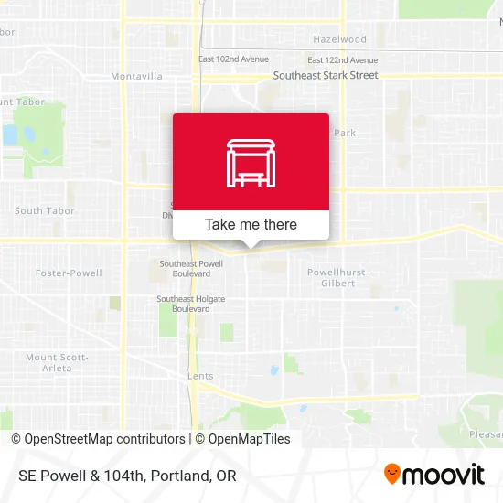 SE Powell & 104th map