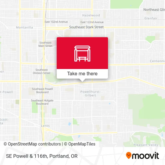 SE Powell & 116th map