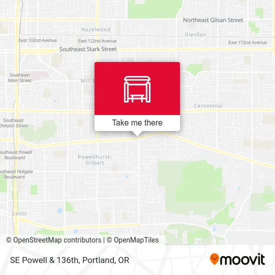 SE Powell & 136th map