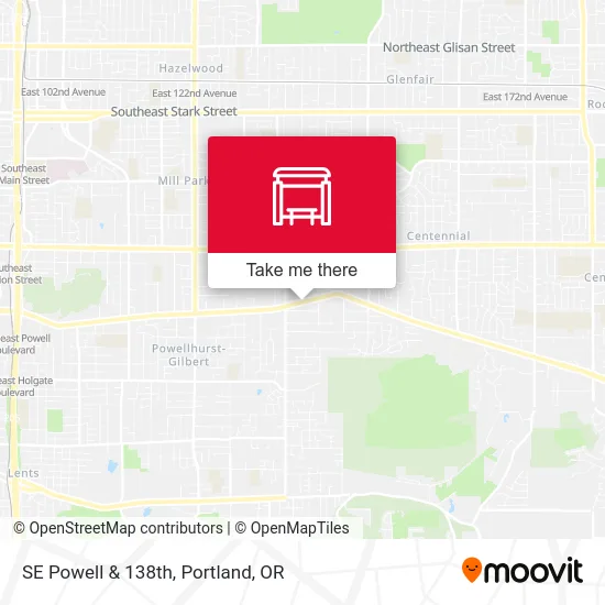 SE Powell & 138th map