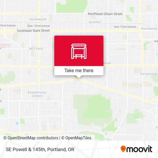 SE Powell & 145th map