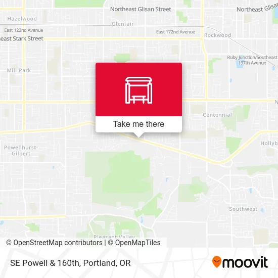 Mapa de SE Powell & 160th