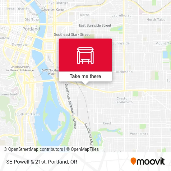 Mapa de SE Powell & 21st