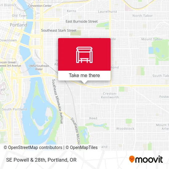 SE Powell & 28th map