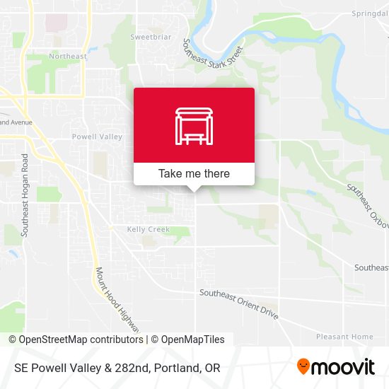 SE Powell Valley & 282nd map
